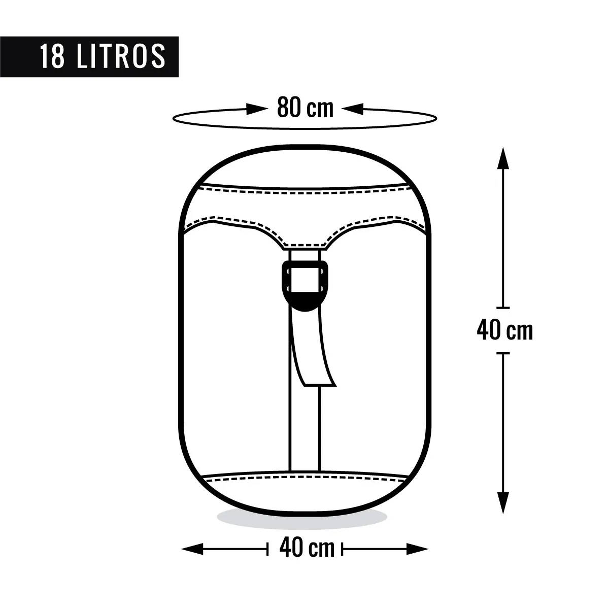Bolsa Funda Compresora 18 Lts + Bolsa De Almacenamiento