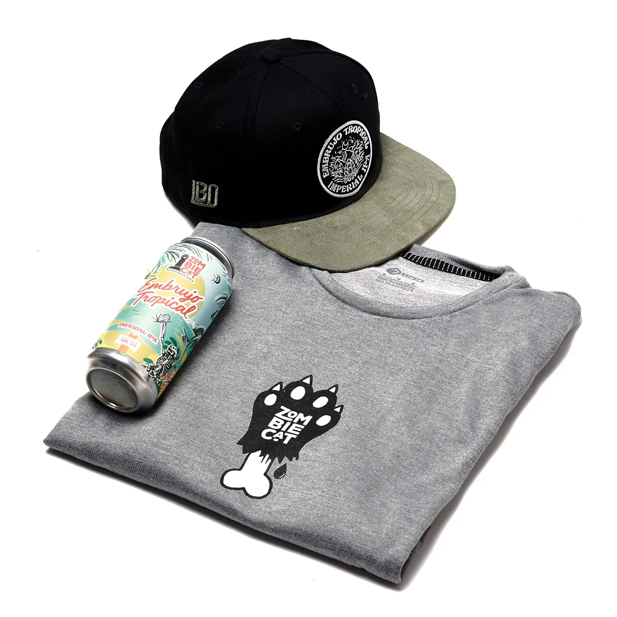 EMBRUJO TROPICAL - Remera Oversize Zombie Cat