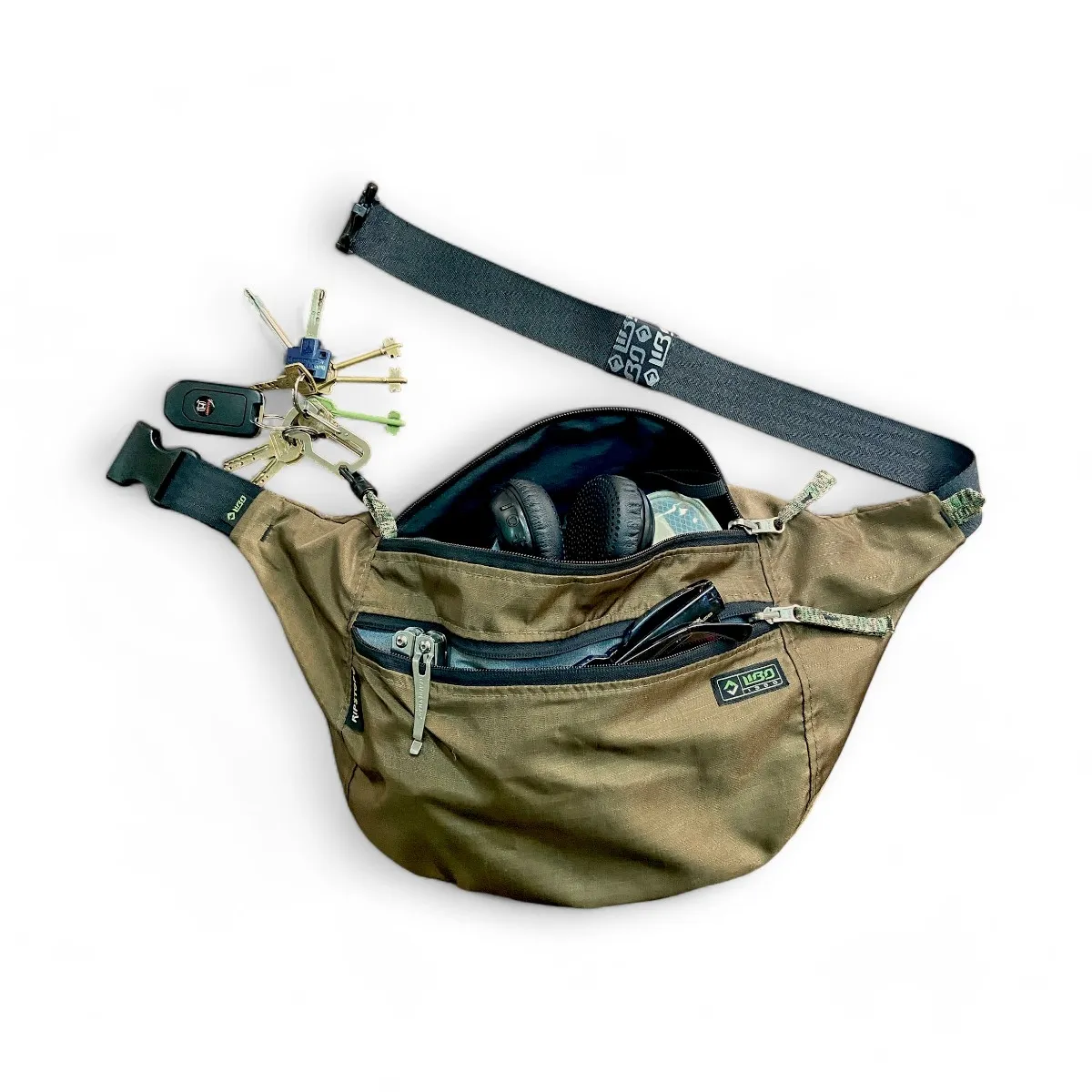 KANGU 6 Riñonera Bandolera Cordura Ripstop Impermeable